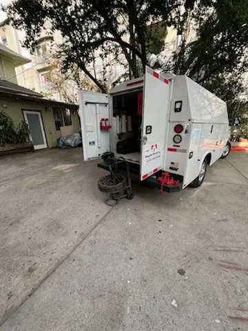 Magnet Plumbing service vehicle on-site for Water Heater Repair in Ibis Isle